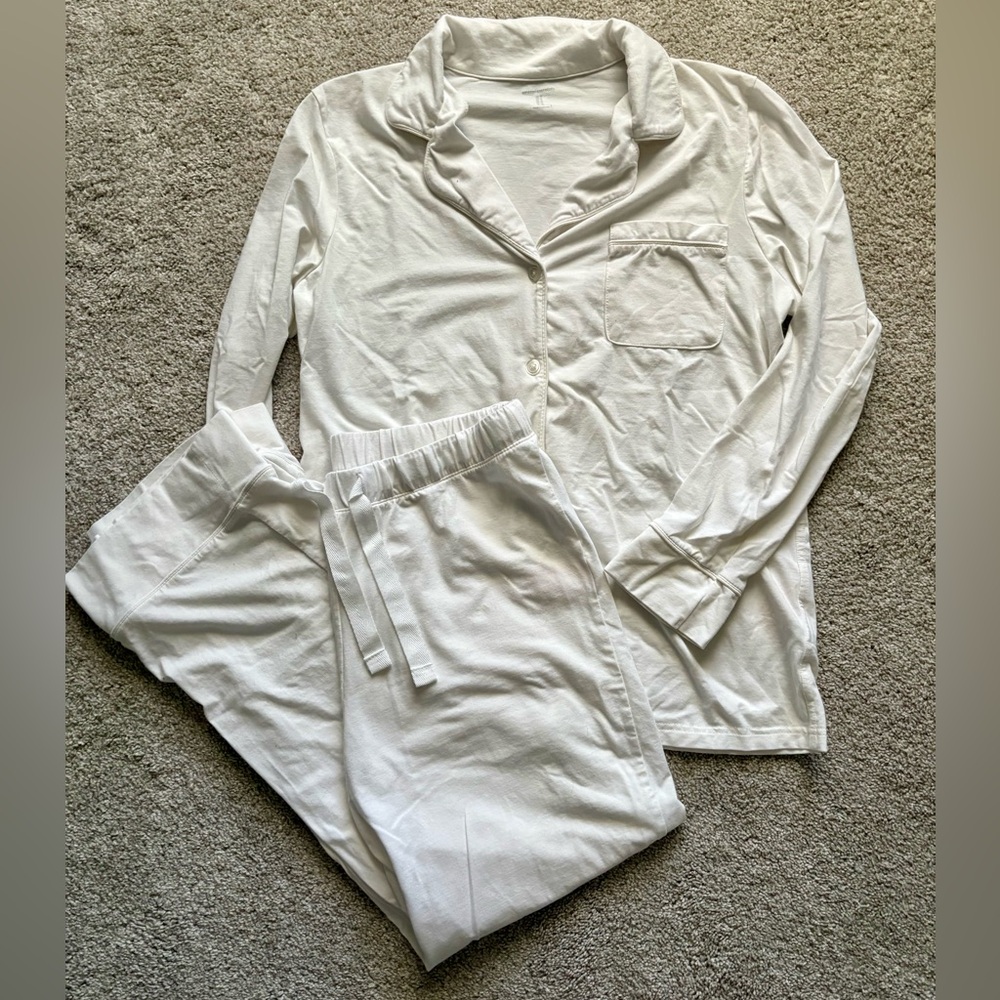 White Pajama Set - Picture 2 of 3